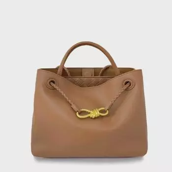 2024 Осень/Зима Женская Сумка Через Плечо Из Кожи Плоской Формы С Металлической Пряжкой-Узлом - Большая Вместимость Сумка Через Плечо 32x24x12cm