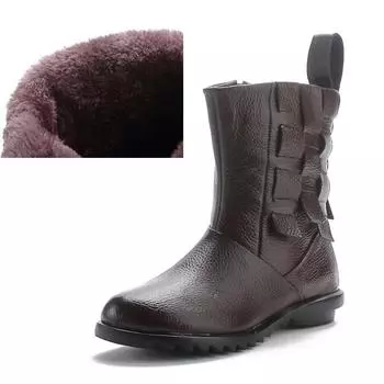 2024 Осенние сапоги из коровьей кожи женские роскошные полуботинки из плюша для снега 42 женские плетеные ботильоны женские ботинки в стиле вестерн челси CN 35