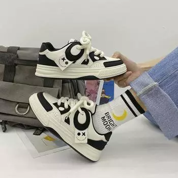 2024 Осенний дизайн Женская вулканизированная обувь Женская спортивная обувь в стиле ретро 2024 Кроссовки на платформе разных цветов Повседневная обувь на шнуровке для женщин 36 синий