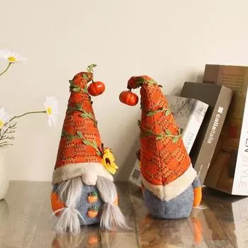 2024 Осенний гном тыква подсолнух шведский Ниссе Томте мини кукла гном плюшевые украшения для Рождества осень День благодарения декор подарки Хэллоуин A