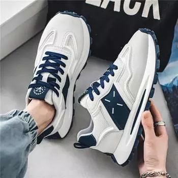 2024 Осенняя мужская обувь, новая толстая подошва, многофункциональная, дышащая, модная обувь с мягкой подошвой для спорта и отдыха 39 зеленые хаки