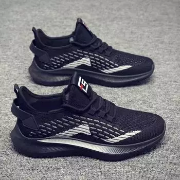 2024 осенняя спортивная обувь fly-woven удобная дышащая мужская обувь с низким верхом для отдыха на открытом воздухе и на платформе модная повседневная обувь 40