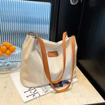 2024 осенняя сумка через плечо женская большая вместительная универсальная сумка в иностранном стиле для поездок на работу сумка-ведро универсальная женская сумка хаки