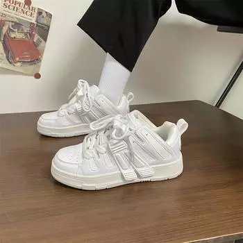 2024 Outdodr Shoes Кроссовки Баскетбольная обувь Уличная студенческая подвижная обувь на толстой подошве для мужчин и женщин 37 белый