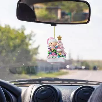 2024 Персонализированное первое рождественское украшение для ребенка из смолы для мальчика/девочки, подвесное украшение на рождественскую елку, индивидуальное имя ребенка, сувенир для домашнего декора розовый