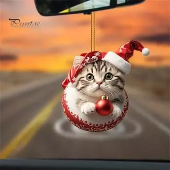 2024 Pet Адвент Календарь 2D Плоский Акрил Кошка Собака Подвески Рождественская Елка Подвесное Украшение Рождество Календарь обратного отсчета для Домашнего Декора A