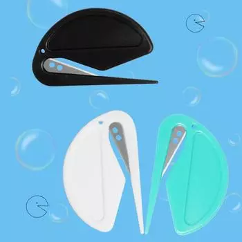 2024 Пластиковый нож для писем Мини Острый Конверт для писем Безопасный открывалка для документов Защищенный режущий нож Офисное оборудование красный