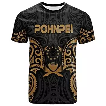 2024 POHNPEI Мужская футболка с круглым вырезом, 3D-принтом, в уличном стиле, Харадзюку, повседневная, свободного кроя, с коротким рукавом S