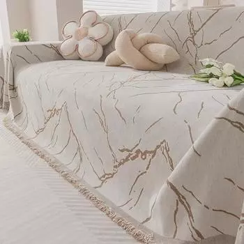 2024 Полотенце для дивана из шенилла с каменным узором - Нескользящее, устойчивое к грязи роскошное одеяло 180x130 cm