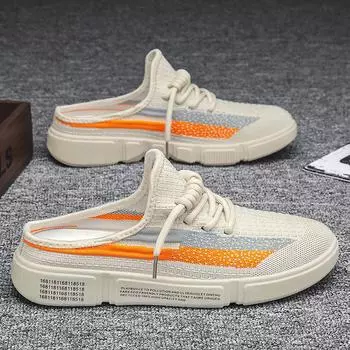 2024 Полутапочки Мужские Без Каблука Нескользящие Повседневные Бордовые Туфли 35