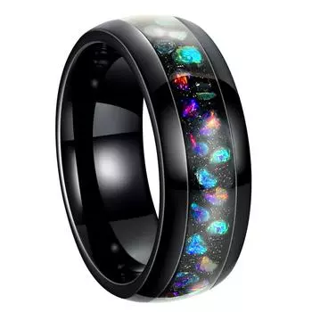 2024 Популярное европейское и американское мужское обручальное кольцо из титановой стали со звездой для пары 8 мм Number 13