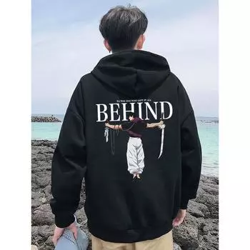 2024 Повседневная мужская спортивная толстовка с капюшоном Мужской пуловер с капюшоном в стиле аниме Brother Повседневная спортивная одежда Уличная мужская одежда в стиле хип-хоп S