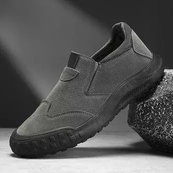 2024 повседневная обувь мода на открытом воздухе альпинизм труд страховка обувь инструменты однопедальная мягкая ленивая универсальная мужская обувь 39 чёрный