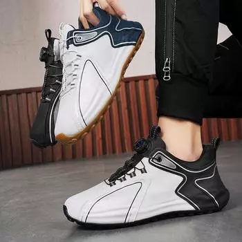 2024 Повседневная обувь Мужские удобные кроссовки для бега Новые спортивные кроссовки для ходьбы Мужские кроссовки с поворотной автоматической пряжкой Дышащая обувь 39