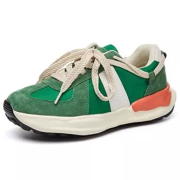 2024 Повседневные кроссовки женские из натуральной кожи в стиле пэчворк, разноцветные, на шнуровке, женская спортивная обувь на платформе, теннисные туфли женские 35 белый