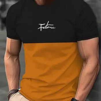 2024 повседневные мужские футболки, весенняя одежда, рубашки с эффектом омбре, большие топы с короткими рукавами, футболки для мальчиков 5XL, винтажные мужские футболки S