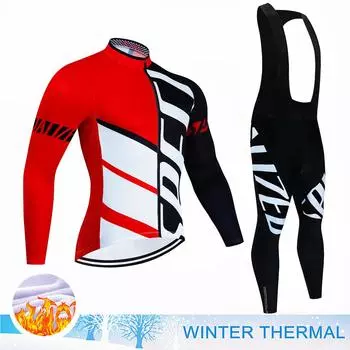 2024 Pro Winter Thermal Fleece Велосипедная майка Комплекты с длинным рукавом Велосипедная одежда MTB Велосипедная одежда Maillot Ropa Ciclismo Велосипедный костюм S