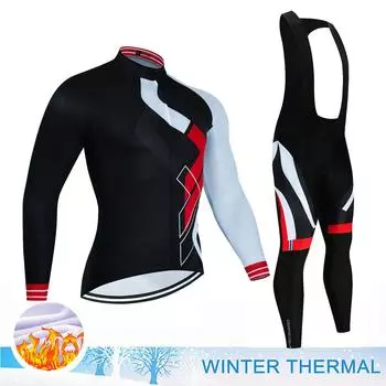 2024 Pro Winter Thermal Fleece Велосипедная майка Комплекты с длинным рукавом Велосипедная одежда MTB Велосипедная одежда Maillot Ropa Ciclismo Велосипедный костюм S