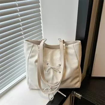 2024 простая летняя сумка для отдыха на работе, модная сумка через плечо, большая портативная сумка, модная индивидуальная сумка большой вместимости чёрный