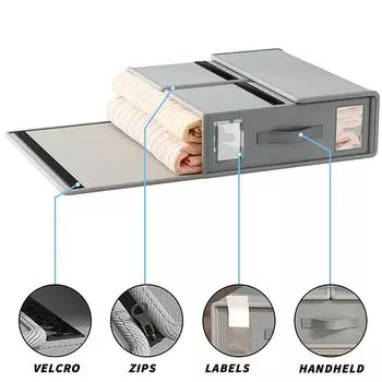 2024 простыня ткань ящик для хранения креативный отделочный инструмент для хранения высококачественный пододеяльник нетканый ящик для хранения для дома белый
