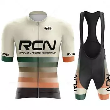2024 Rcn Team Cycling Jersey Set Man Summer MTB Велосипедная одежда с коротким рукавом Ropa Maillot Ciclismo Outdoor Riding Bike Uniform XS