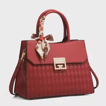 2024 Red Bridal Wedding & Mom Handbag - Large Capacity Shoulder Bag for Women вино красного