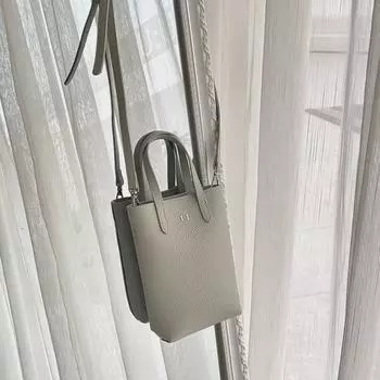 2024 Ретро кожаная женская мини-сумка через плечо для телефона белый