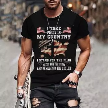 2024 Ретро мужская футболка 3D Летняя классика Повседневная О-образная горловина Короткий рукав Модный свободный топ Короткий рукав S