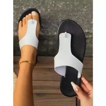 2024 Ретро сандалии женские летние пляжные повседневные туфли нейтральные гладиаторские сандалии на плоской подошве женские тапочки с открытым носком большие размеры 36 чёрный