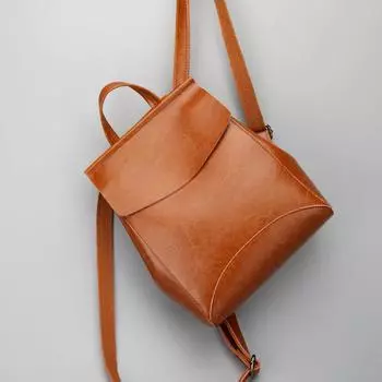 2025 Ретро Женские Рюкзаки Натуральная Кожа Рюкзак Простой Роскошный Рюкзак Для Женщин Натуральная Коровья Кожа Сумки Через Плечо коричневый