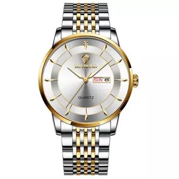 2024 роскошные мужские часы модные кварцевые наручные часы оригинальные водонепроницаемые часы из нержавеющей стали для мужчин дата неделя часы