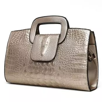 2024 Роскошные сумки Женские сумки Дизайнерские сумки из искусственной кожи Мода для девочек Сумка на плечо с крокодиловым узором Черные сумки высокого качества красный