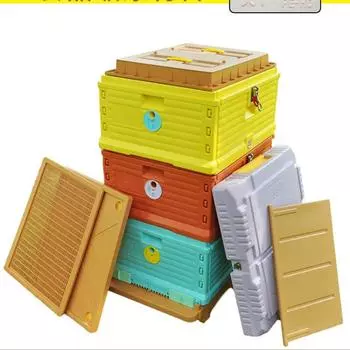 2024 Роскошный 3-слойный пластиковый улей с изоляцией, сверхпрочный улей Лангстрота на 10 рамок, пластиковые ульи, верхняя кормушка для пчел