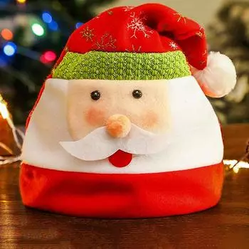 2024 Рождественская шапка, новогодняя шапка, милый мультяшный снеговик, шапки с изображением лося для детей, детей и взрослых, рождественский подарок, украшение, шапка для выступлений as picture