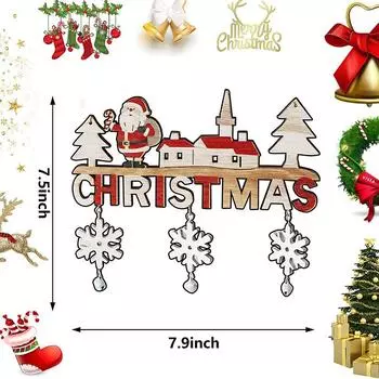 2024 Рождественские деревянные подвески, елочные подвесные украшения, олень, рождественский декор, пряничные украшения на праздничный год
