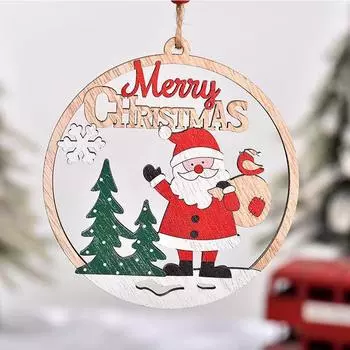 2024 Рождественские деревянные подвески, елочные подвесные украшения, олень, рождественский декор, пряничные украшения на праздничный год