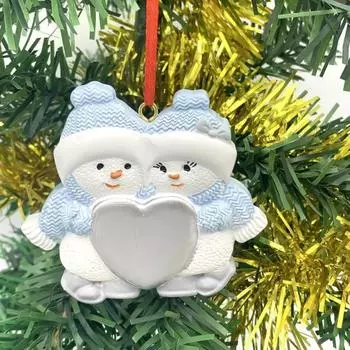 2024 Рождественский снеговик, украшение ручной работы из смолы, индивидуальный семейный сувенир, рождественская елка, подвесное украшение для праздничного декора Snowman