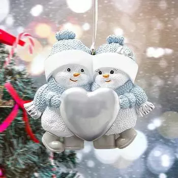 2024 Рождественский снеговик, украшение ручной работы из смолы, индивидуальный семейный сувенир, рождественская елка, подвеска