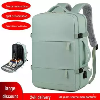 2024 Рюкзак для трансграничных путешествий большой вместимости для женщин и мужчин-студентов. Многофункциональная сумка для багажа. чёрный