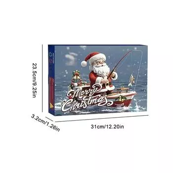 2024 рыболовные снасти Адвент календарь 24 дня Рождество Креативный рождественский Адвент коробка подарки Calend E7Z8 A-ONE