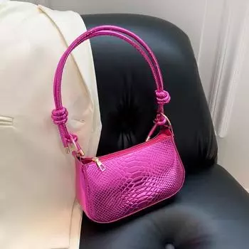 2024 sense bag женская сумка подмышку новая корейская версия модная фактурная сумка через плечо повседневная сумка-багет маленькая универсальная сумка золотой