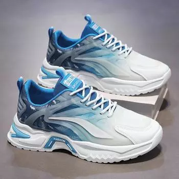 2024 сетчатые мужские кроссовки дышащая повседневная обувь легкие нескользящие кроссовки мужские кроссовки для ходьбы Zapatillas Deportivas Hombre 39 синий