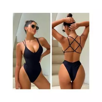 2024 сексуальный купальник с открытой спиной, пляжный цельный купальник, женский Mujer Trikini Stroj kapielowy Maio Biquini Badpak Maillot Femme S розы красного