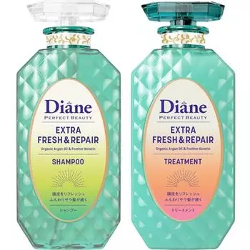 [2024] Шампунь и средство Diane [аромат грейпфрута и мяты] Perfect Beauty Extra Fresh & Repair 450 мл x 2