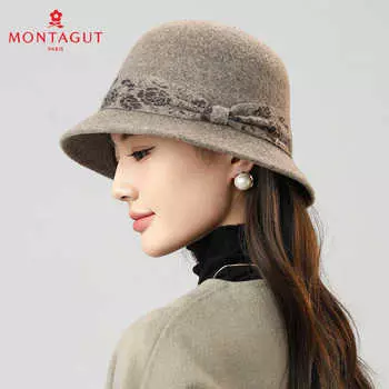2024 шляпа для мам, женская зимняя теплая чистая шерсть, темперамент, элегантная, пожилая бабушка, старая шляпа Adjustable