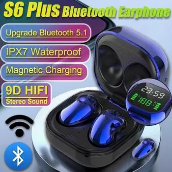 2024 Шумоподавление CVC 8.0 Беспроводные Bluetooth 5.1 наушники сенсорное управление стерео бас наушники для Android/IOS со светодиодным дисплеем зарядное устройство фиолетовый