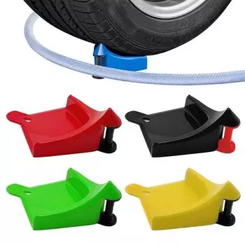 2024 Slide Tire Wedge Car Wash Tube Anti-pinch Tools Hose Guides Wheel Prevent Detailing/Washing Tool синий