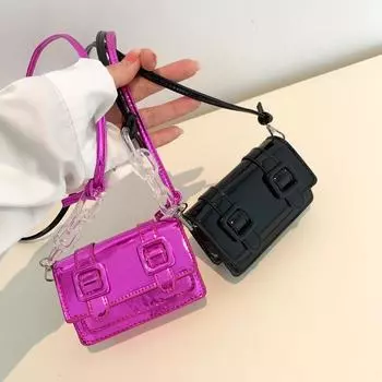 2024 small bag women s bag spring new simple and versatile shoulder messenger bag retro Hong Kong style small fresh messenger bag чёрный