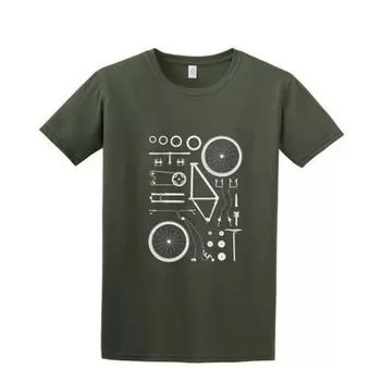 2024 Смешная футболка с принтом велосипеда MTB футболки горный байкер взорвался на части футболка групповая командная одежда футболка мужская S