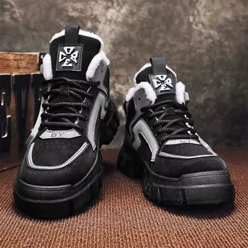 2024 Snow Boots Men s Sneakers Anti Slip Winter Thick Soled Anti Cold Plush Cotton Shoes Casual Men s Boots 39-44 Zapatos Hombre 39